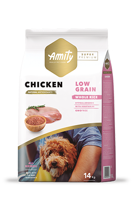 AMITY SUPER PREMIUM ADULTO SABOR A FRANGO 14KG
