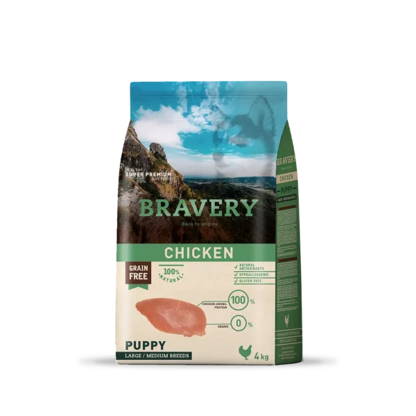 brav BRAVERY PUPPY SABOR A FRANGO 12KG